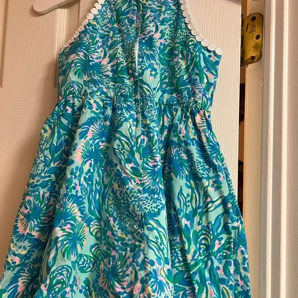 Lilly Pulitzer Blue and Green Kids Formal Dress